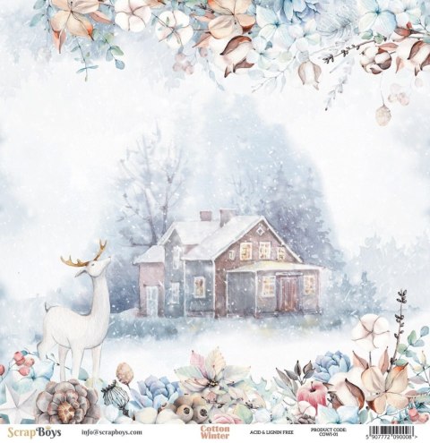 Cotton Winter - 01 - dwustronny papier 30,5x30,5cm [COWI-01]