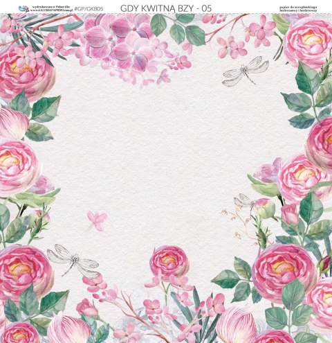 Galeria Papieru Papier do scrapbookingu 30x30cm Gdy kwitną bzy 05 GKB05