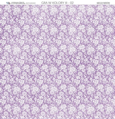 Galeria Papieru Papier do scrapbookingu 30x30cm Gra w kolory III 02 GWKIII02