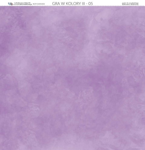 Galeria Papieru Papier do scrapbookingu 30x30cm Gra w kolory III 05 GWKIII05
