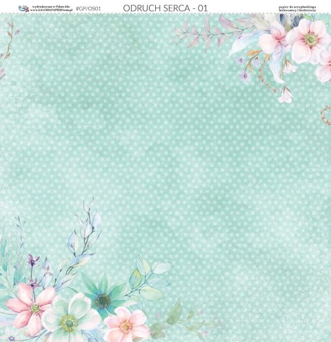 Galeria Papieru Papier do scrapbookingu 30x30cm Odruch serca 01 OS01