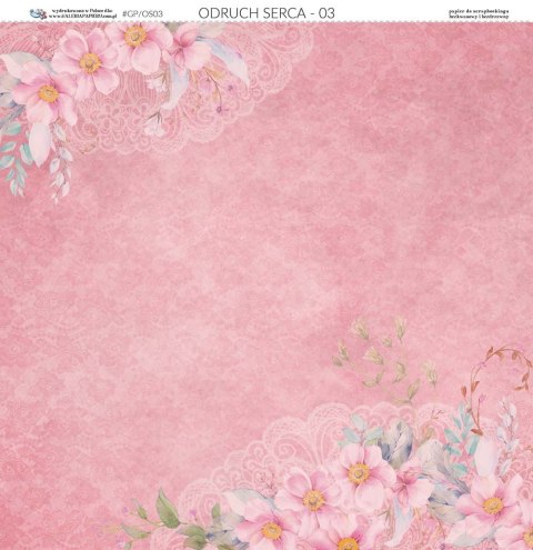 Galeria Papieru Papier do scrapbookingu 30x30cm Odruch serca 03 OS03