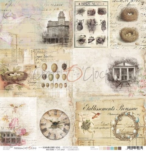 HUMMINGBIRD SONG - arkusz z OZDOBNYMI KARTAMI [CC-PL-HBS-F06]