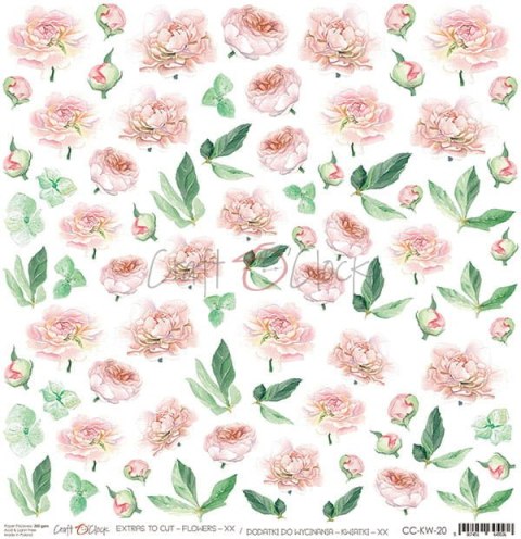 KWIATKI - XX - arkusz dodatków do wycięcia [CC-KW-20]