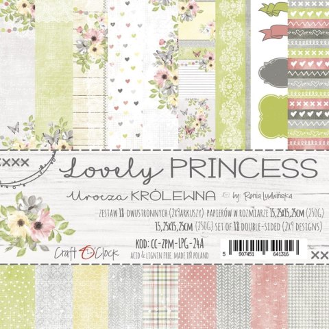 LOVELY PRINCESS - zestaw papierów 15,25x15,25cm [CC-ZPM-LPG-24A]