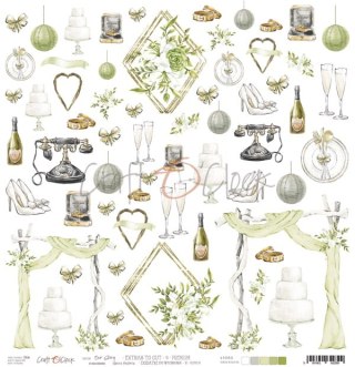 OUR STORY - II - arkusz dodatków do wycięcia - PREMIUM 30,5x30,5cm [CC-D-02-OS-28]