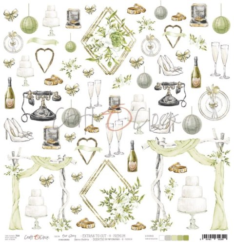 OUR STORY - II - arkusz dodatków do wycięcia - PREMIUM 30,5x30,5cm [CC-D-02-OS-28]