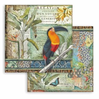 Papier do scrapbookingu 30x30cm Stamperia AMAZONIA TUKAN SBB765