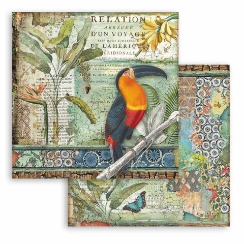 Papier do scrapbookingu 30x30cm Stamperia AMAZONIA TUKAN SBB765