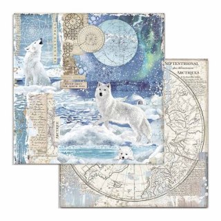 Papier do scrapbookingu 30x30cm Stamperia ARCTIC WILK SBB733