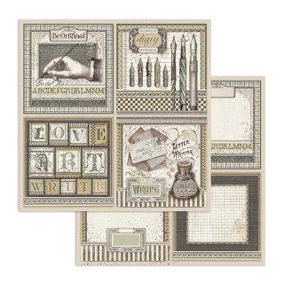 Papier do scrapbookingu 30x30cm Stamperia CALIGRAPHY KARTY SBB742