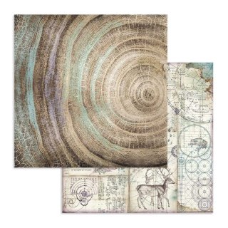 Papier do scrapbookingu 30x30cm Stamperia COSMOS - SPIRALNA FANTAZJA SBB616