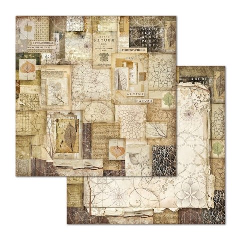 Papier do scrapbookingu 30x30cm Stamperia FOREST - PATCHWORK NATURA