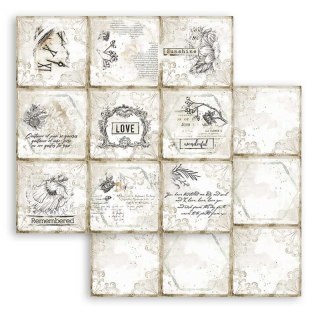 Papier do scrapbookingu 30x30cm Stamperia JOURNAL 9 KART SBB784