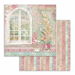 Papier do scrapbookingu 30x30cm Stamperia ORCHID CATS OKIENKO SBB751