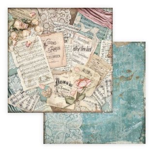 Papier do scrapbookingu 30x30cm Stamperia PASSION LISTY MIŁOSNE SBB774
