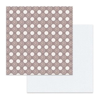Papier do scrapbookingu 30x30cm Stamperia PINK SOUL - BŁĘKITNO-BRĄZOWY SBB642