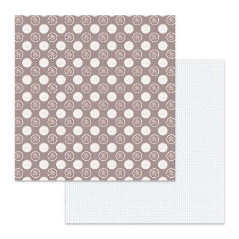Papier do scrapbookingu 30x30cm Stamperia PINK SOUL - BŁĘKITNO-BRĄZOWY SBB642