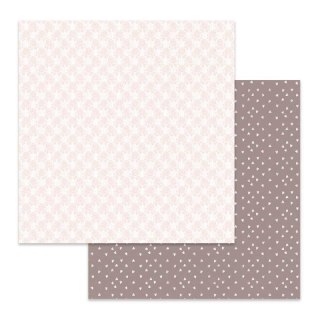 Papier do scrapbookingu 30x30cm Stamperia PINK SOUL - SERDUSZKA, KWIATKI SBB640