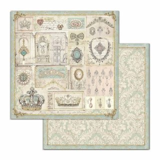 Papier do scrapbookingu 30x30cm Stamperia PRINCESS BIŻUTERIA, TAPETA sbb715