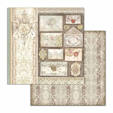 Papier do scrapbookingu 30x30cm Stamperia PRINCESS LISTY, TAPETA sbb713