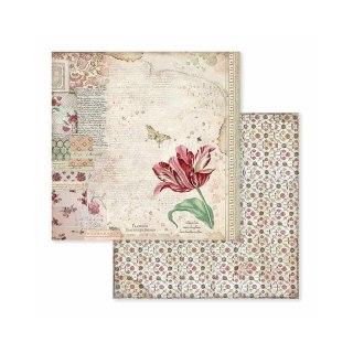 Papier do scrapbookingu 30x30cm Stamperia SBB604 BOTANIC - TULIPAN