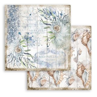 Papier do scrapbookingu 30x30cm Stamperia SEA DREAMS MUSZLE SBB787