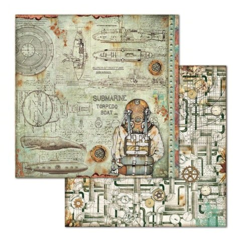 Papier do scrapbookingu 30x30cm Stamperia SEA WORLD - NUREK