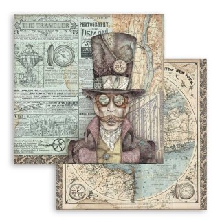 Papier do scrapbookingu 30x30cm Stamperia SIR VAGABOND SBB745