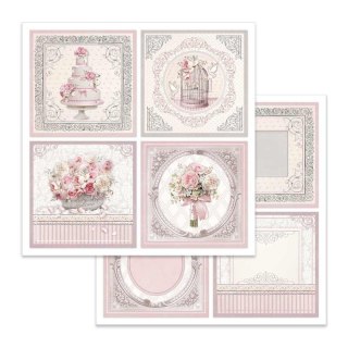 Papier do scrapbookingu 30x30cm Stamperia WEDDING - 4 KARTY SBB626