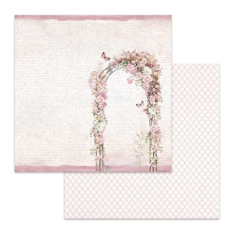 Papier do scrapbookingu 30x30cm Stamperia WEDDING - KWIETNA BRAMA SBB623