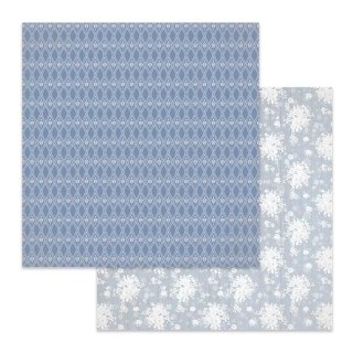 Papier do scrapbookingu 30x30cm Stamperia WINTER STAR - TŁO KWIATOWE NIEBO SBB621