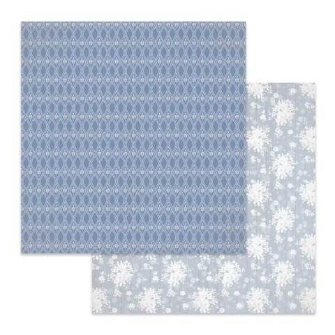 Papier do scrapbookingu 30x30cm Stamperia WINTER STAR - TŁO KWIATOWE NIEBO SBB621