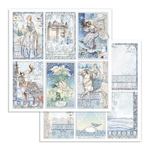Papier do scrapbookingu 30x30cm Stamperia WINTER TALES 6 KART SBB722