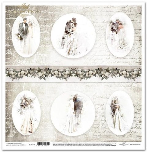 Papier do scrapbookingu dwustronny 30x30cm ITD SL852-1