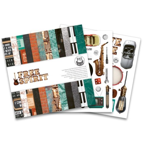 Piątek Trzynastego - Bloczek papierów Free spirit, 6x6 cali P13-FRE-09