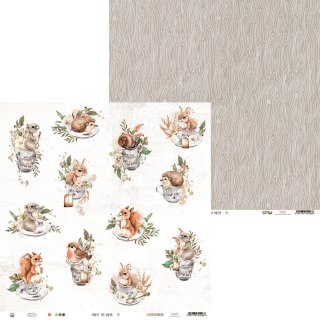 Piątek Trzynastego Papier Forest tea party 01, 12x12 cali- P13-FOR-01