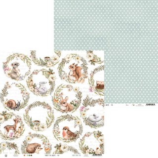Piątek Trzynastego Papier Forest tea party 02, 12x12 cali- P13-FOR-02