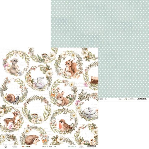 Piątek Trzynastego Papier Forest tea party 02, 12x12 cali- P13-FOR-02
