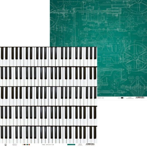 Piątek Trzynastego Papier Free spirit 06, 12x12 cali- P13-FRE-06