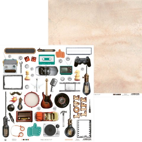 Piątek Trzynastego Papier Free spirit 07, 12x12 cali- P13-FRE-07