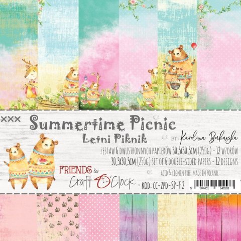 SUMMERTIME PICNIC - zestaw papierów 30,5x30,5cm [CC-ZPD-SP-F02]