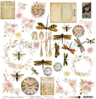 VINTAGE BISOU - arkusz dodatków do wycięcia 30,5x30,5cm [CC-DOD-VB-F3]