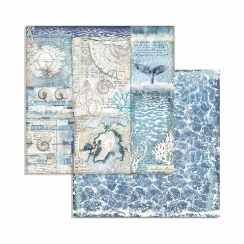 Zestaw 10 szt, papierów do scrapbookingu 20,3x20,3cm Stamperia ARCTIC SBBS20