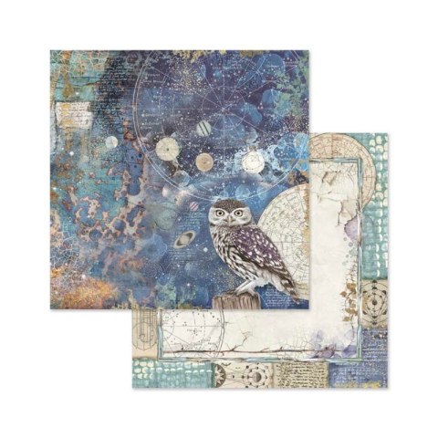 Zestaw 10 szt, papierów do scrapbookingu 20,3x20,3cm Stamperia COSMOS SBBS11