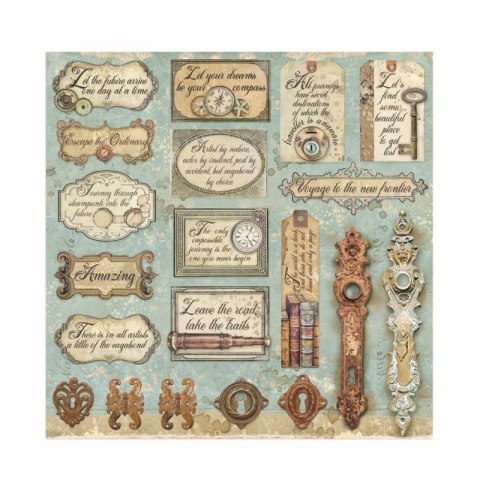 Zestaw 10 szt, papierów do scrapbookingu 20,3x20,3cm Stamperia LADY VAGABON SBBS27