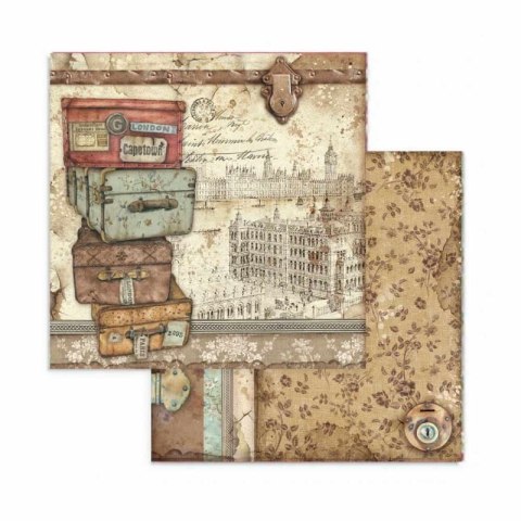 Zestaw 10 szt, papierów do scrapbookingu 20,3x20,3cm Stamperia LADY VAGABON SBBS27