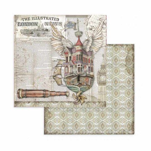 Zestaw 10 szt, papierów do scrapbookingu 20,3x20,3cm Stamperia LADY VAGABON SBBS27