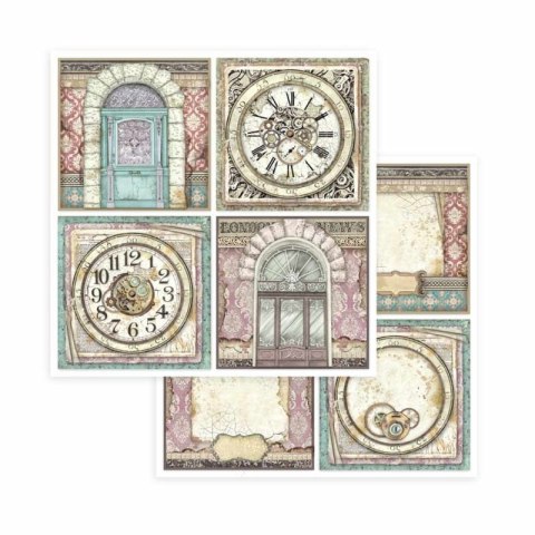 Zestaw 10 szt, papierów do scrapbookingu 20,3x20,3cm Stamperia LADY VAGABON SBBS27