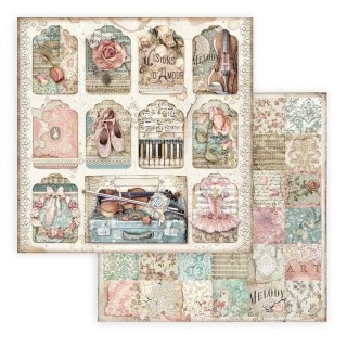 Zestaw 10 szt, papierów do scrapbookingu 20,3x20,3cm Stamperia PASSION SBBS29